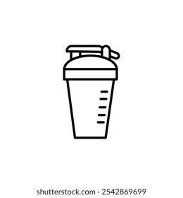 Protein shake icon. filled and line stroke icons