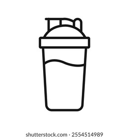 Protein shake icon Isolated flat vector in outline