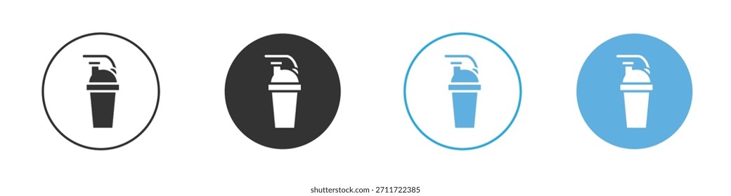Ícone de vibração de proteína Conjunto de design de modelo de logotipo