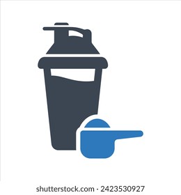 Protein shake icon. Protein powder icon