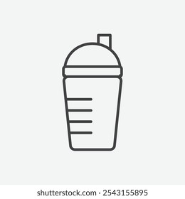 Protein shake icon set. vector illustration.