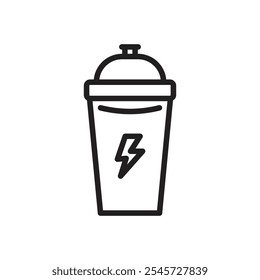 Icono de batido de proteínas Simple thin outline