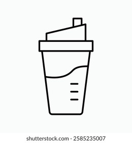 Protein shake icon. simple vector icon