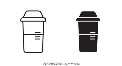 Protein Shake Icon einfache Vektorgrafiken in Schwarz, geeignet für Projekte