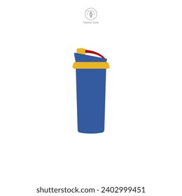 Icono de sacudida de proteínas ilustración vectorial aislada en fondo blanco