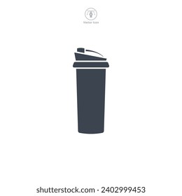 Protein Shake Icon symbol vector illustration isolated on white background