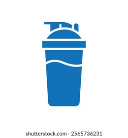 Protein shake icon Thin line illustration set