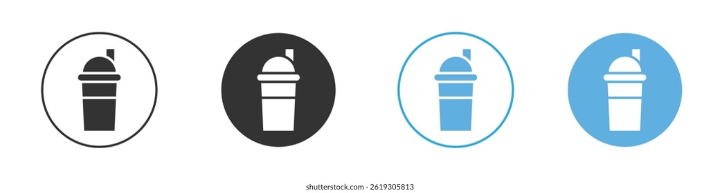 Protein shake icon Vector Graphic set