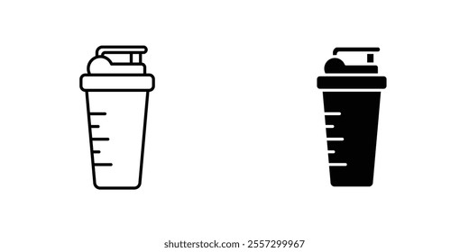 Protein shake Icon vector. liner and flat style icons set.