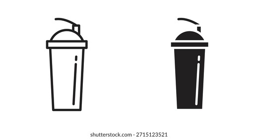 Icono de batido de proteínas en Vector. Logotipo