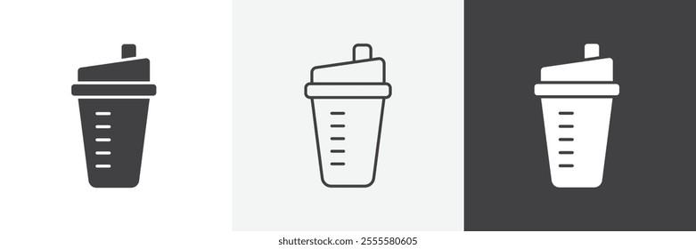 Protein shake icon vector set for ui designs