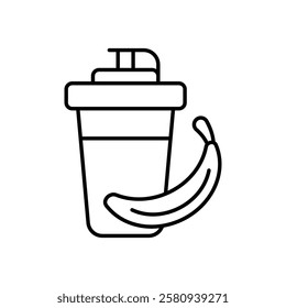 Protein Shake icon vector stock illustration