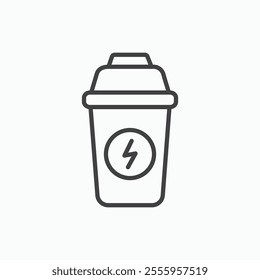 Protein shake isolated icon. vector illustration.