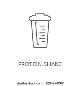 Protein Shake linear icon. Protein Shake concept stroke symbol design. Thin graphic elements vector illustration, outline pattern on a white background, eps 10.