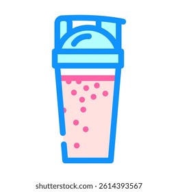 protein shake meal drink color icon vector. protein shake meal drink sign. isolated symbol illustration