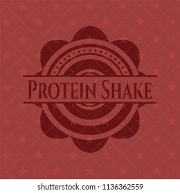 Protein Shake retro red emblem