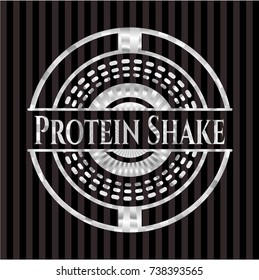 Protein Shake silver shiny emblem