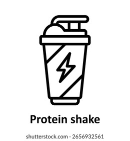 Ícone de vetor de shake de proteína que pode facilmente modificar ou editar
