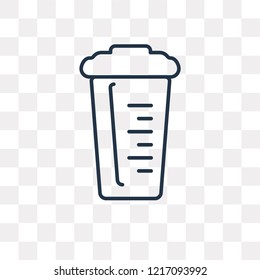 Protein Shake vector outline icon isolated on transparent background, high quality linear Protein Shake transparency concept can be used web and mobile