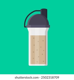 Protein Shaker flat vector design isolated on a background