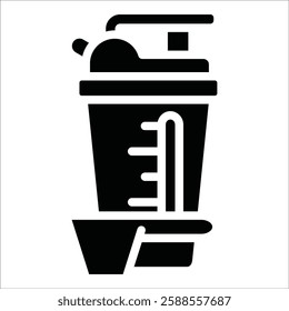 Protein Shaker Icon Element For Design