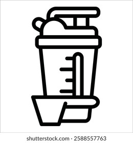 Protein Shaker Icon Element For Design