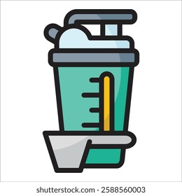 Protein Shaker Icon Element For Design
