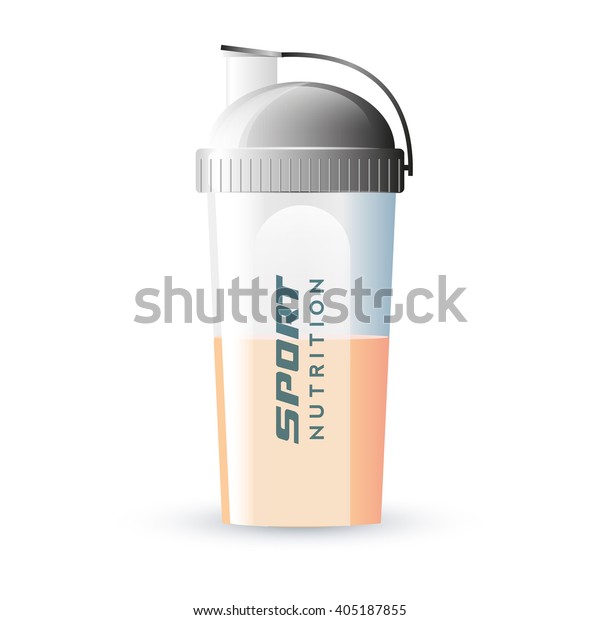 Download Protein Shaker Mockup Sport Nutrition Stock Vector Royalty Free 405187855