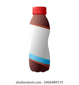 Protein shakes drink bottle in realistic vector illustration. Top choice editable graphic resources for many purposes.