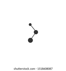 Protein simple icon. molecule sign. Skeletal chemical formula. Diet symbol. Vector illustration isolated on white