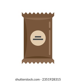 Protein snack bar icon flat vector. Sweet granola. Healthy food isolated