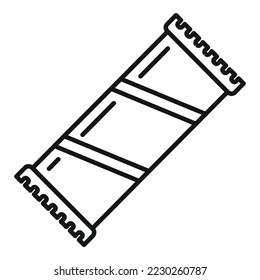 Protein snack bar icon outline vector. Sweet granola. Healthy food