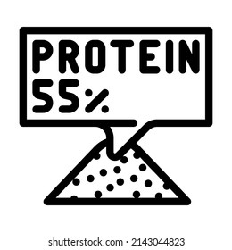 proteína en el vector de icono de línea de espirulina. proteína en el signo de espirulina. símbolo de contorno aislado ilustración negra