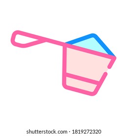 protein spoon color icon vector. protein spoon sign. isolated symbol illustration
