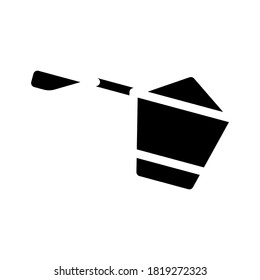 Proteinlöffel-Glyphsymbol-Vektorgrafik. Eiweißlöffel-Zeichen. isoliertes Kontursymbol