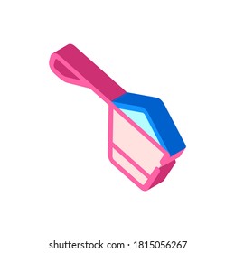 protein spoon isometric icon vector. protein spoon sign. isolated symbol illustration