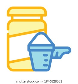 vector de icono de suplemento de proteína. signo de suplemento proteico. ilustración de símbolo aislado