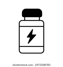 protein supplement icon with white background vector stock illustration