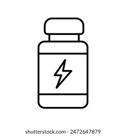 Proteinergänzungs-Symbol mit weißem Hintergrund Vektorgrafik Stock Illustration