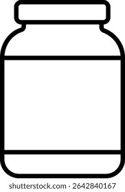 Protein Supplement Jar Outline Icon