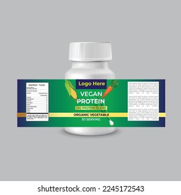 Protein Supplement label desin,packaging design,label design  