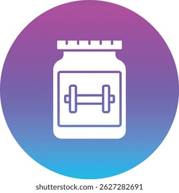 Icono del Vector del suplemento de la proteína. Se puede utilizar para aplicaciones de impresión, móviles y de Web.