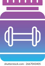 Icono del Vector del suplemento de la proteína. Se puede utilizar para aplicaciones de impresión, móviles y de Web.