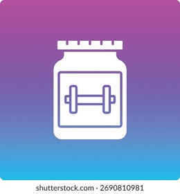 Icono del Vector del suplemento de la proteína. Se puede utilizar para aplicaciones de impresión, móviles y de Web.