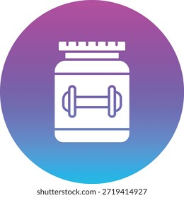 Icono del Vector del suplemento de la proteína. Se puede utilizar para aplicaciones de impresión, móviles y de Web.