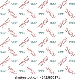 Protein symbol trendy repeating pattern green brown vector illustration background