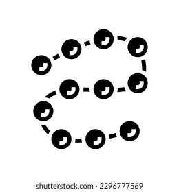 protein synthesis biochemistry glyph icon vector. protein synthesis biochemistry sign. isolated symbol illustration