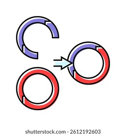 protein synthesis cryptogenetics color icon vector. protein synthesis cryptogenetics sign. isolated symbol illustration