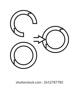 protein synthesis cryptogenetics line icon vector. protein synthesis cryptogenetics sign. isolated contour symbol black illustration