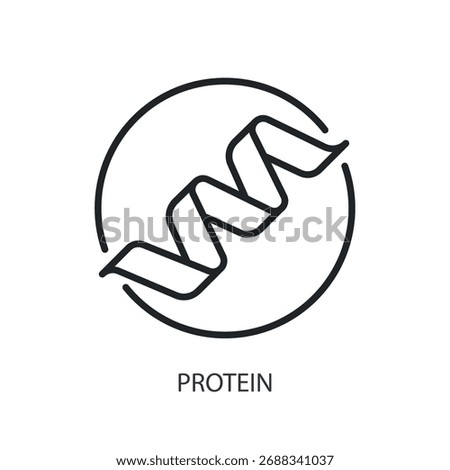 Protein thin line vector icons.